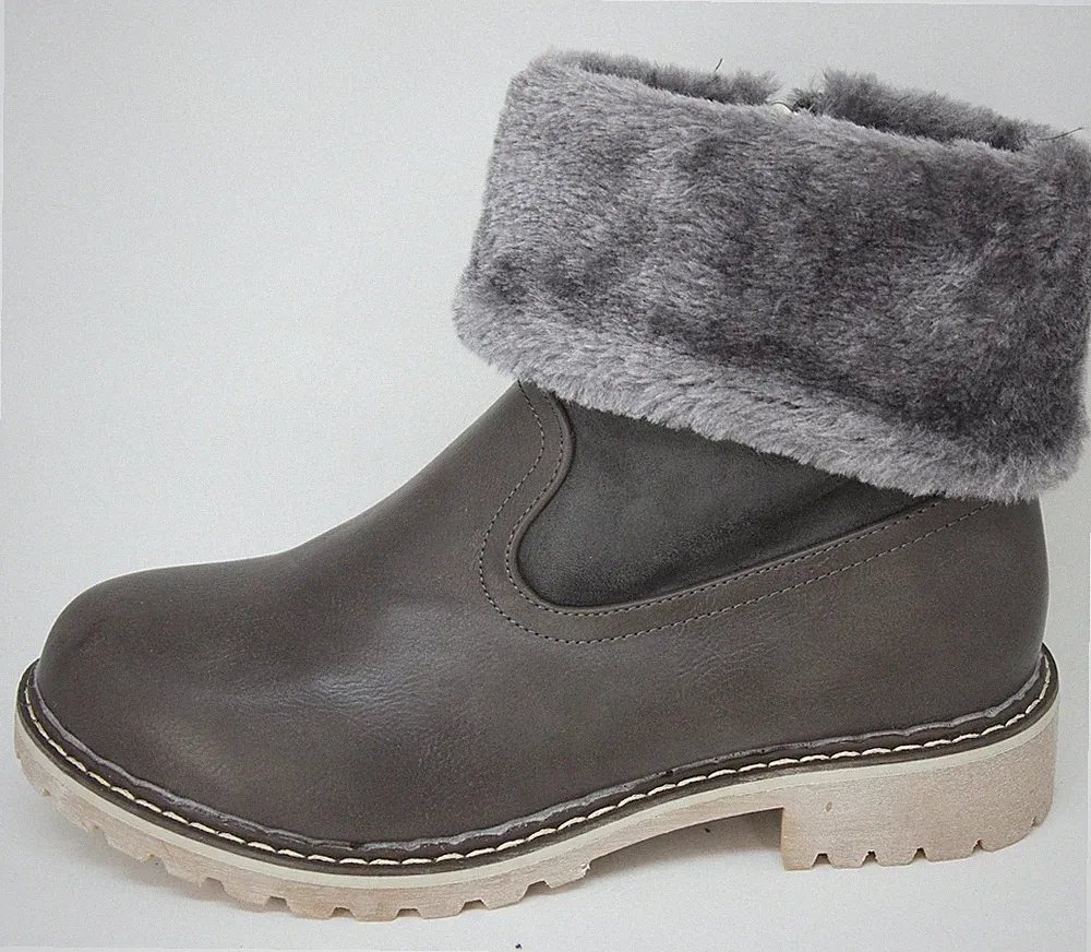 EXTRA WARME STIEFEL STIEFELETTEN MIT KUNST PELZ VERSCHIEDEN TRAGBAR F-34