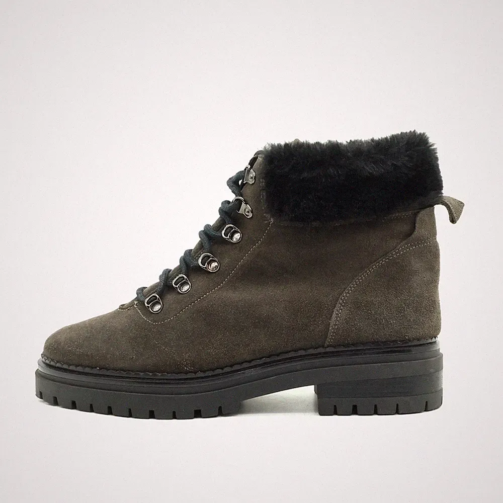 Fabianelli Damen Don Diego Stiefel Schwarz Wildleder Boots Schnürboots EU 42