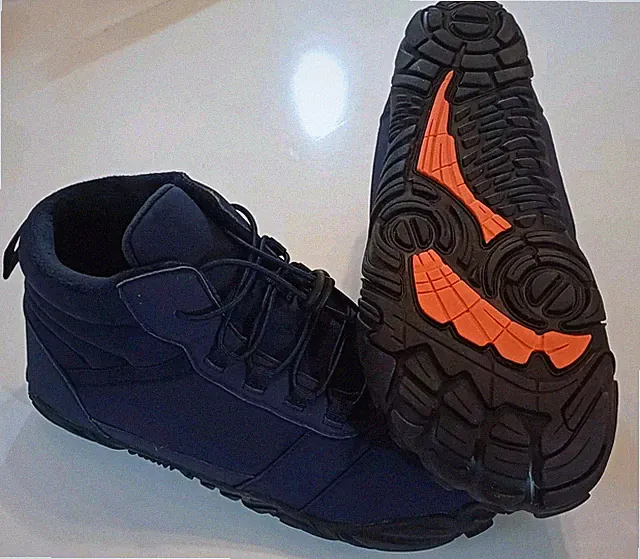 Feldluft Polar - Winter Barfußschuhe blau Größe 43-44 mit Innenfutter NEU