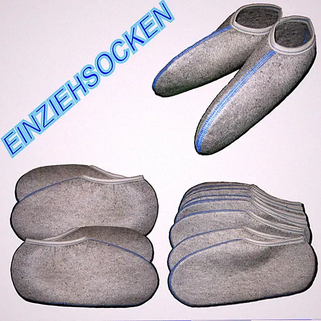 Filz Gummistiefelsocken Einziehsocken Roßhaarsocken Füßlinge Fleischersocke !