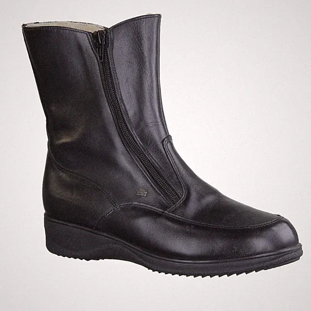 Finn Comfort Minsk Damenschuhe, Stiefelette, gefüttert, Leder, Schwarz - Finn