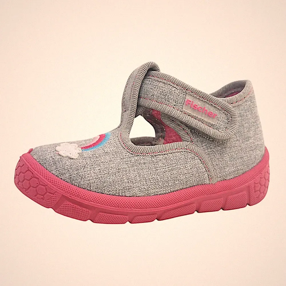 Fischer Markenschuhe Kinder Klett Hausstiefel Kinderschuhe Mädchen Hausschuhe Gr