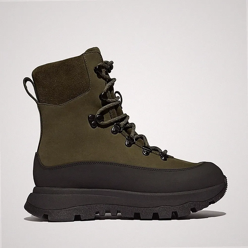 FITFLOP NEO-D-HYKER Wanderstiefel Winterstiefel Boot grün GP5-B62