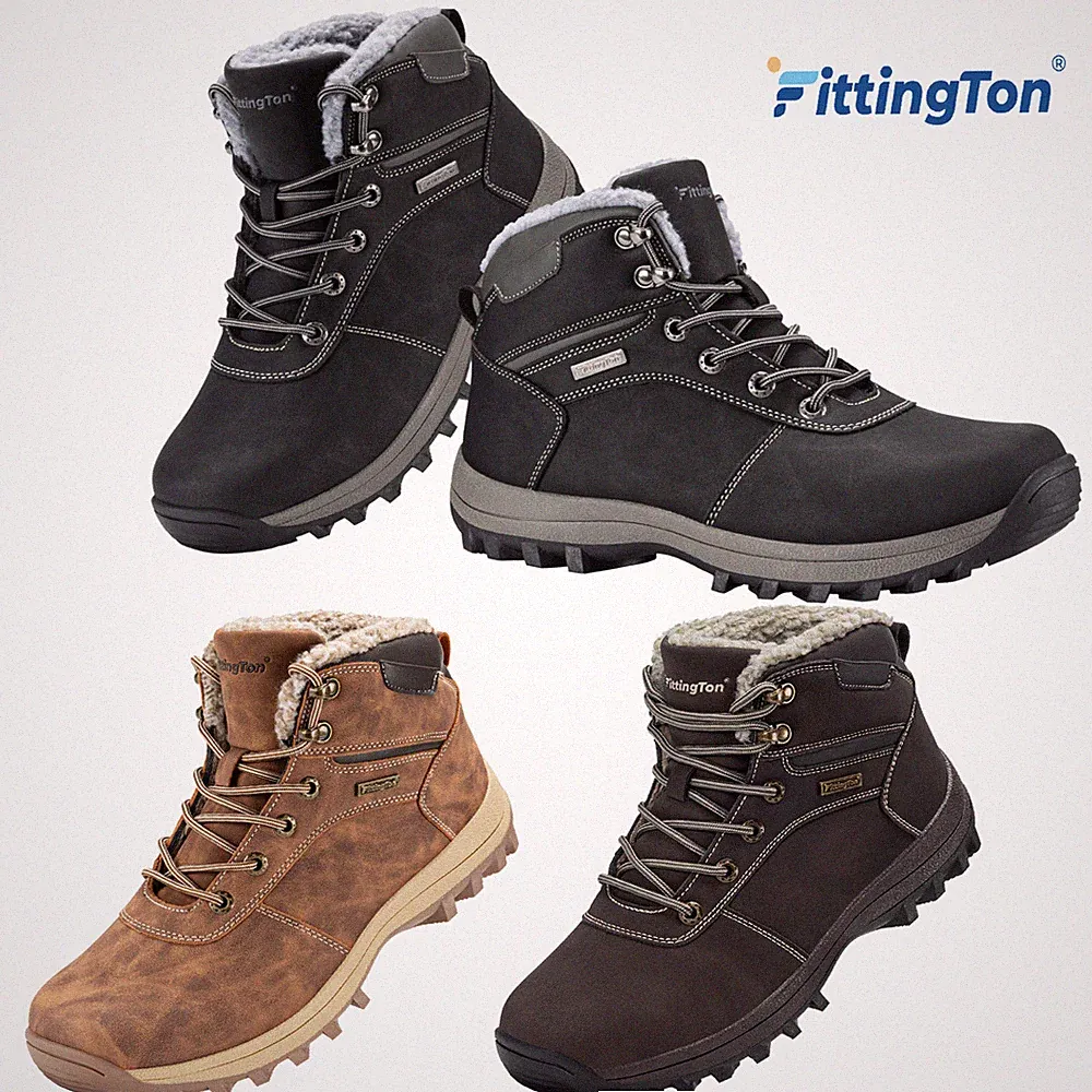 Fittington Schneestiefel Herren Winterstiefel Warm Gefüttert Bequem Stiefel