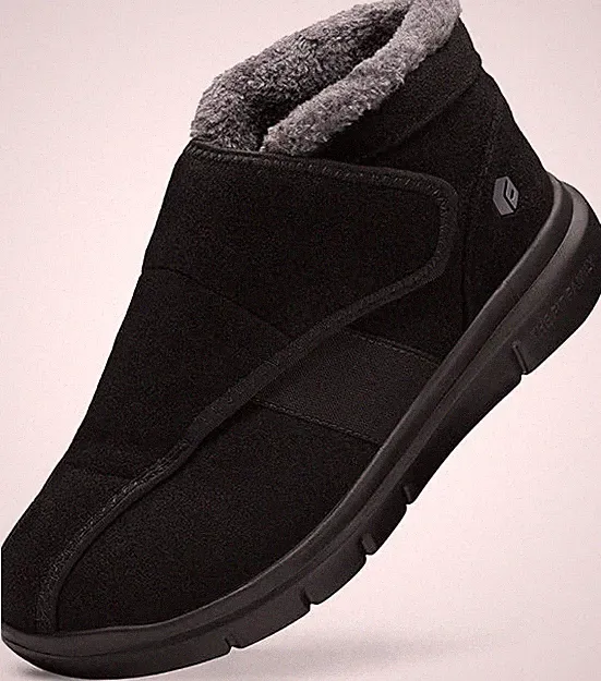 FitVille Diabetiker Winterstiefel Weite Passform Warm Slipper Schuhe Geschwollene Füße UK 11,5