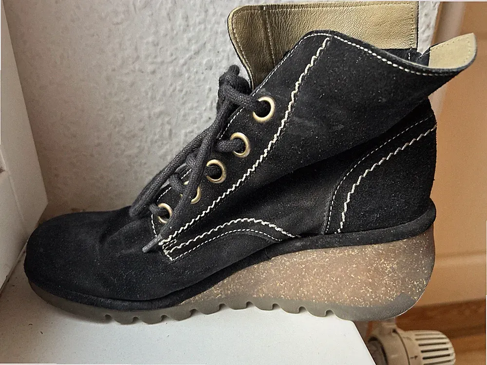 Fly London Gr. 39 Leder Schnürschuhe Stiefeletten Boots