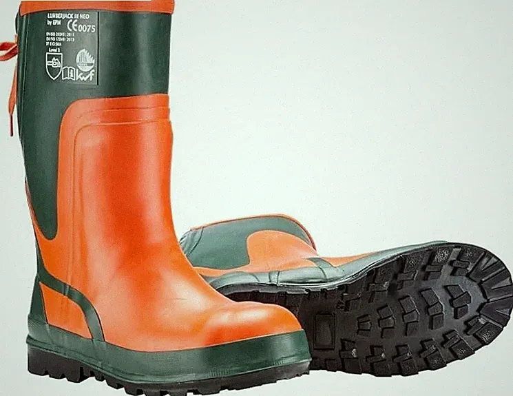 Forst-Gummistiefel Ulme orange/grün Lumberjack III Gr.40