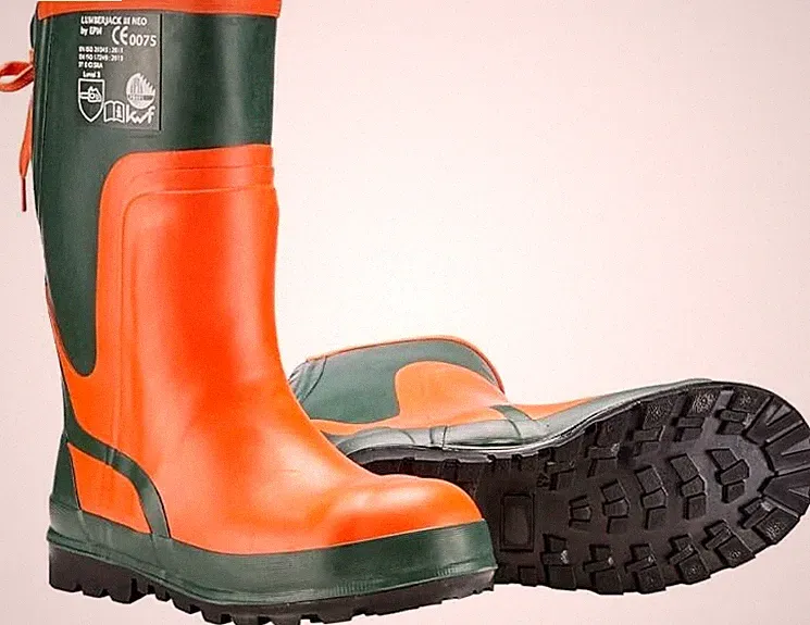 Forst-Gummistiefel Ulme orange/grün Lumberjack III Gr.48