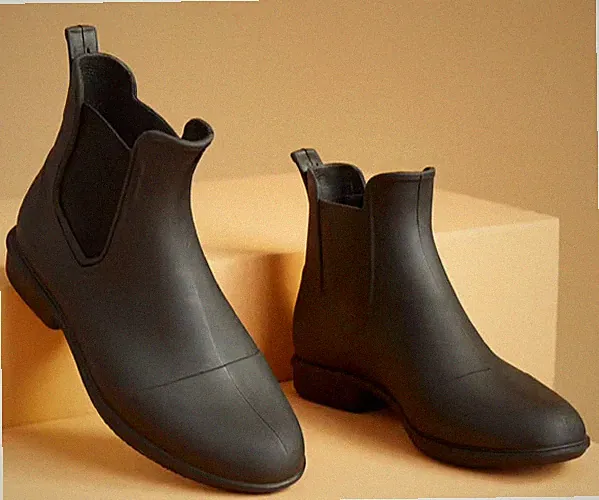 FOUGANZA Reitstiefeletten Damen/Herren 100 schwarz Reitgummistiefelette Größe 34