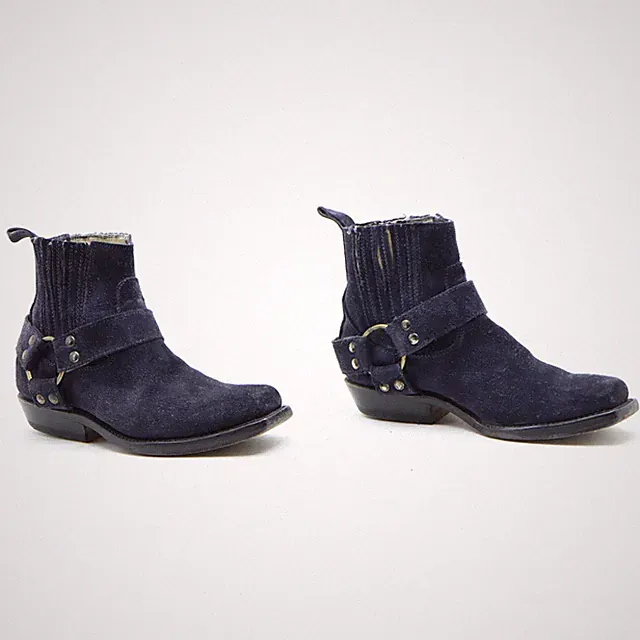 Frye CHARRO Stiefelette Nummer EUR 37 gebraucht (Cod.ST3405) Unisex blau Made Mexico
