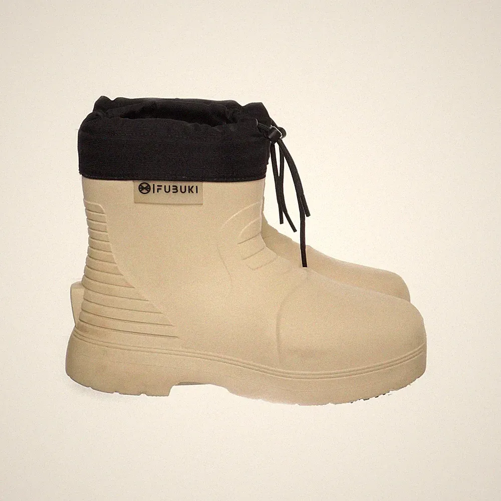Fubuki, Kurze Gummistiefel, Größe: 43, Beige/Schwarz, Damen #H3F