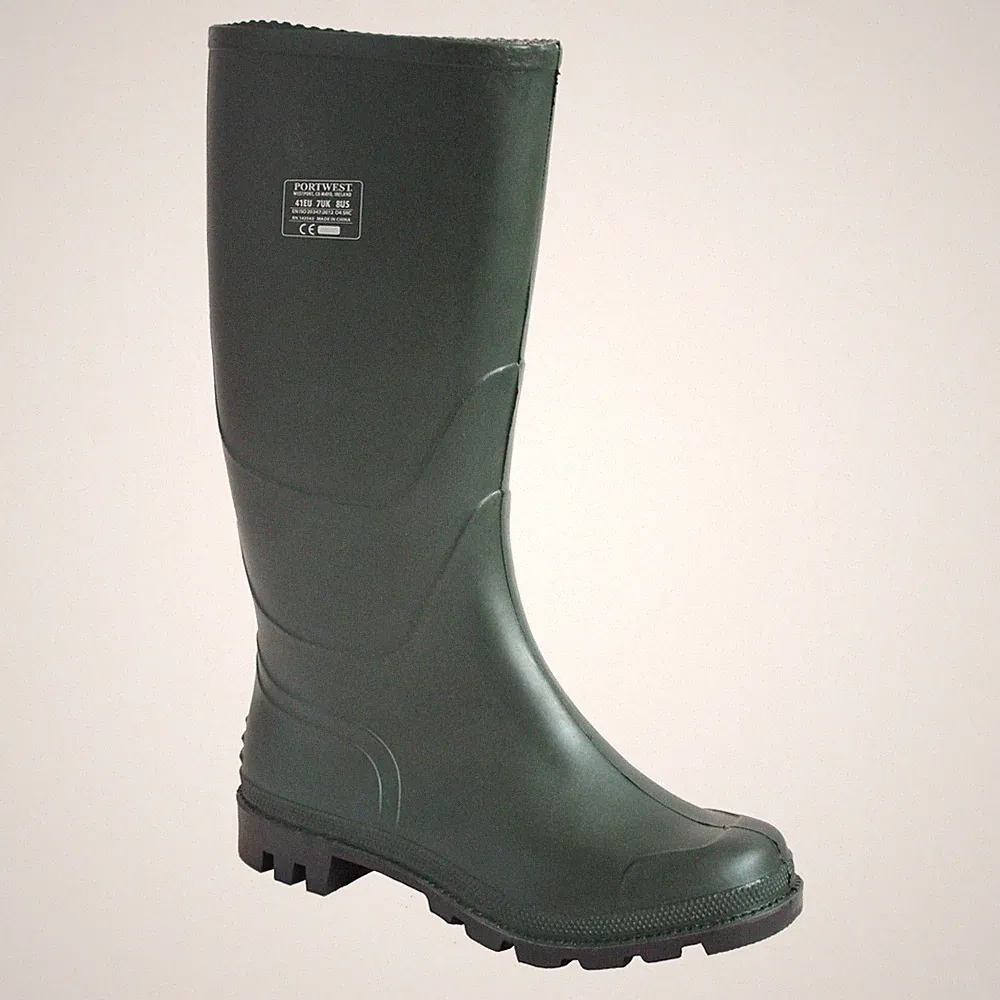 FW90 PVC Wasserdichte Herren Wellington Stiefel Grün, 40