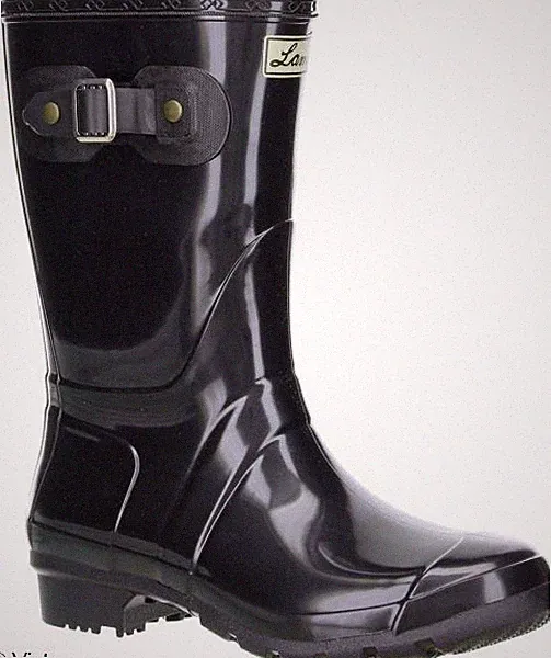 G&G Damen Gummistiefel Regenstiefel PVC wasserdicht schwarz Lampo Größe 36–41