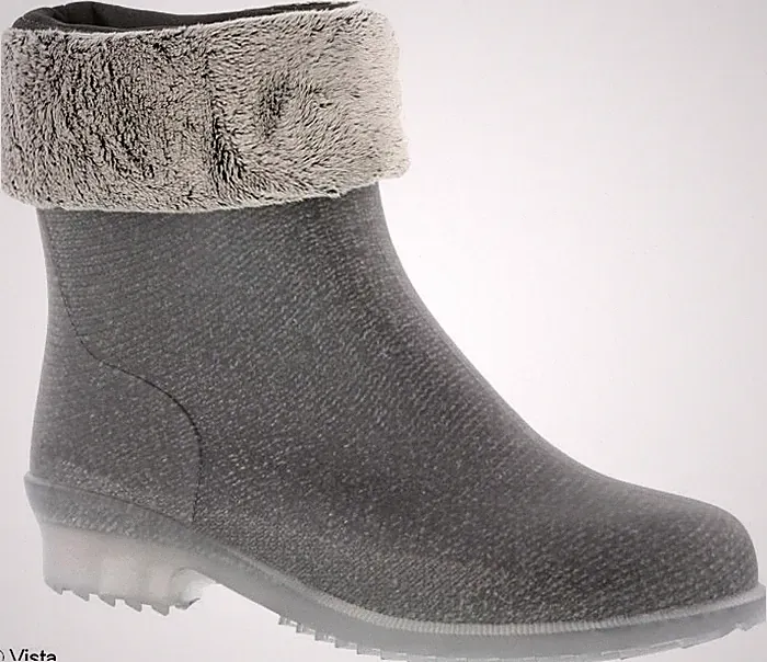 G&G Damen Winter Gummistiefelette grau warm gefüttert – wasserdicht – Gr. 36-41