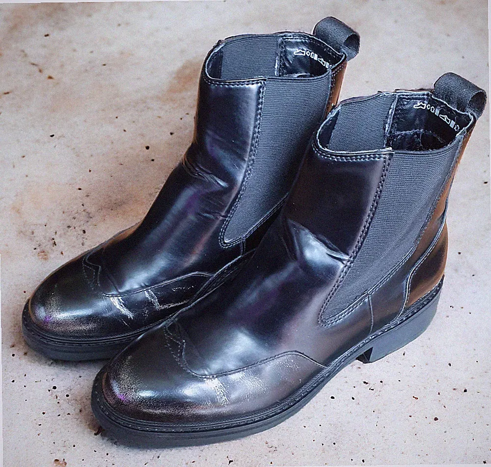 G-Star RAW TACOMA Chelsea Gr. 39 Stiefel Boots Stiefeletten Schwarz Silber