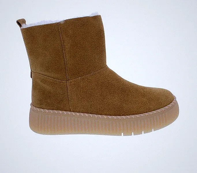 Gabor Bootie 73.542.14, Velourleder, Lion - Hellbraun, Innenfutter Echt Lammfell