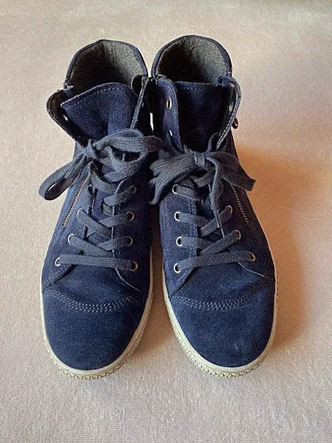 Gabor Boots Wildleder Dunkelblau warm gefüttert Gr. 41