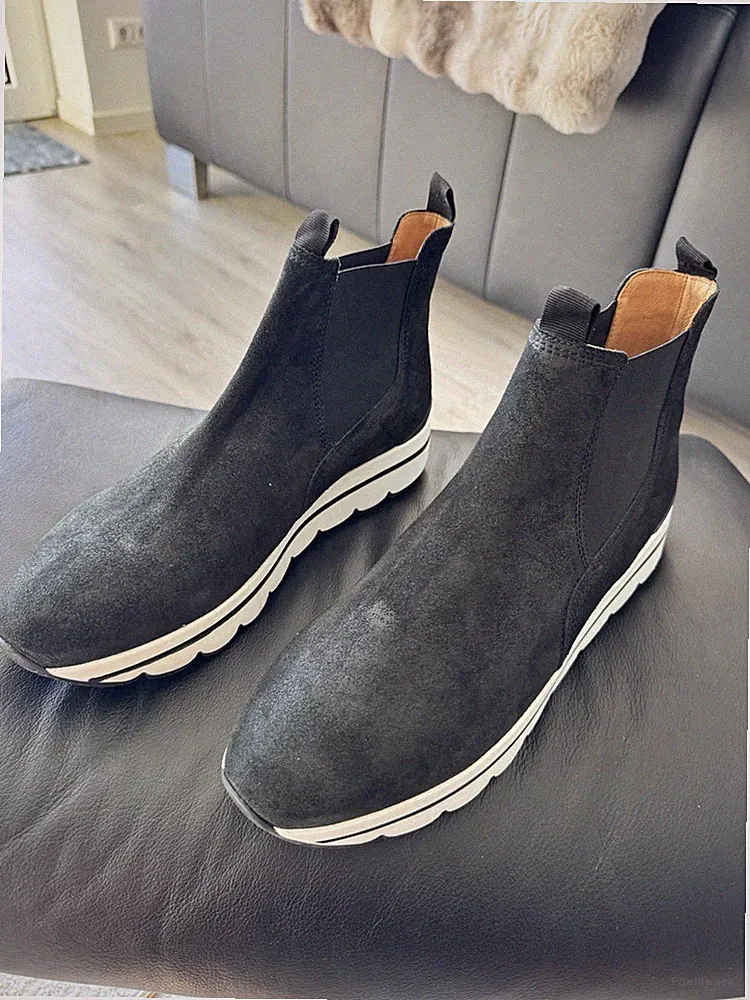Gabor Chelsea Boots Wildleder Damen Gr.43,Knöchelstiefel mit Profilsohle NEU