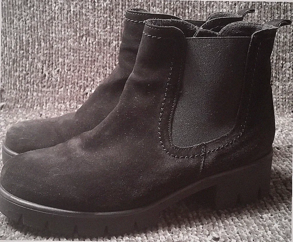 Gabor, chelsea Boots, Wildleder, schwarz, Gr. 4 (36,5/37)