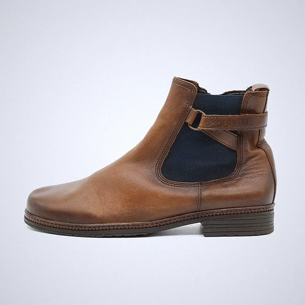 Gabor Damen 419 Stiefeletten Braun Leder Knöchelhoch Bequem, Chelsea Boots EU 40