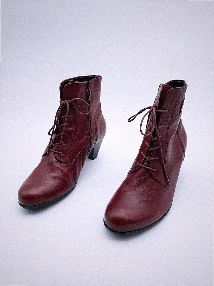 Gabor Damen Ankle Boots Stiefel Stiefeletten Leder rot Gr 40,5 EU Art 20284-40