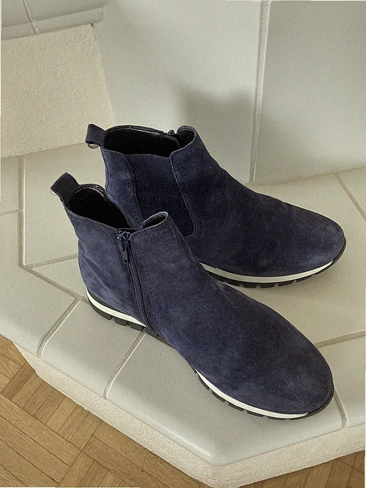 Gabor Damen Chelsea Boot 71.824 Stiefelette dunkelblau Comfort Boots EU 37,5