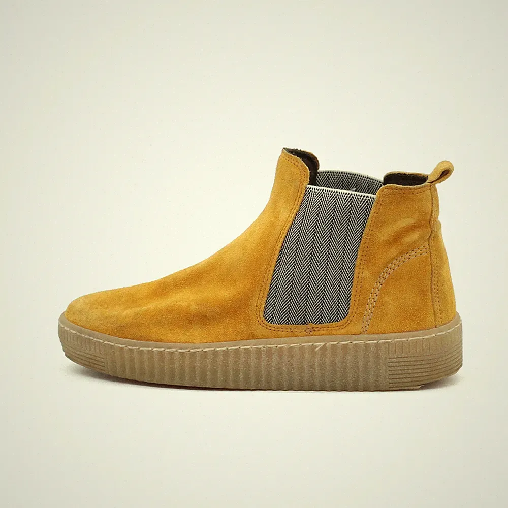 Gabor Damen Chelsea Boot Gelb Stiefeletten Wildleder Komfort Boots EU 35