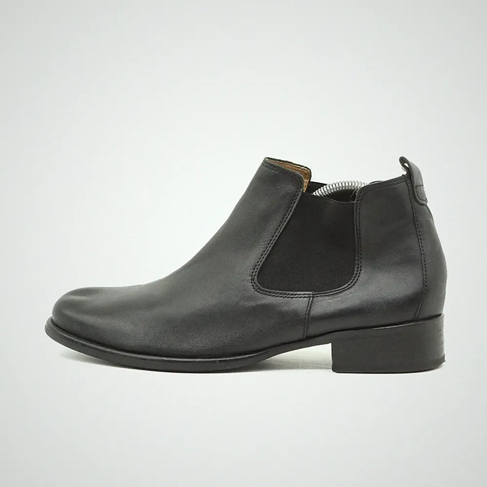 Gabor Damen Chelsea Boot Stiefelette Schwarz Leder Einsatz Boots EU 38