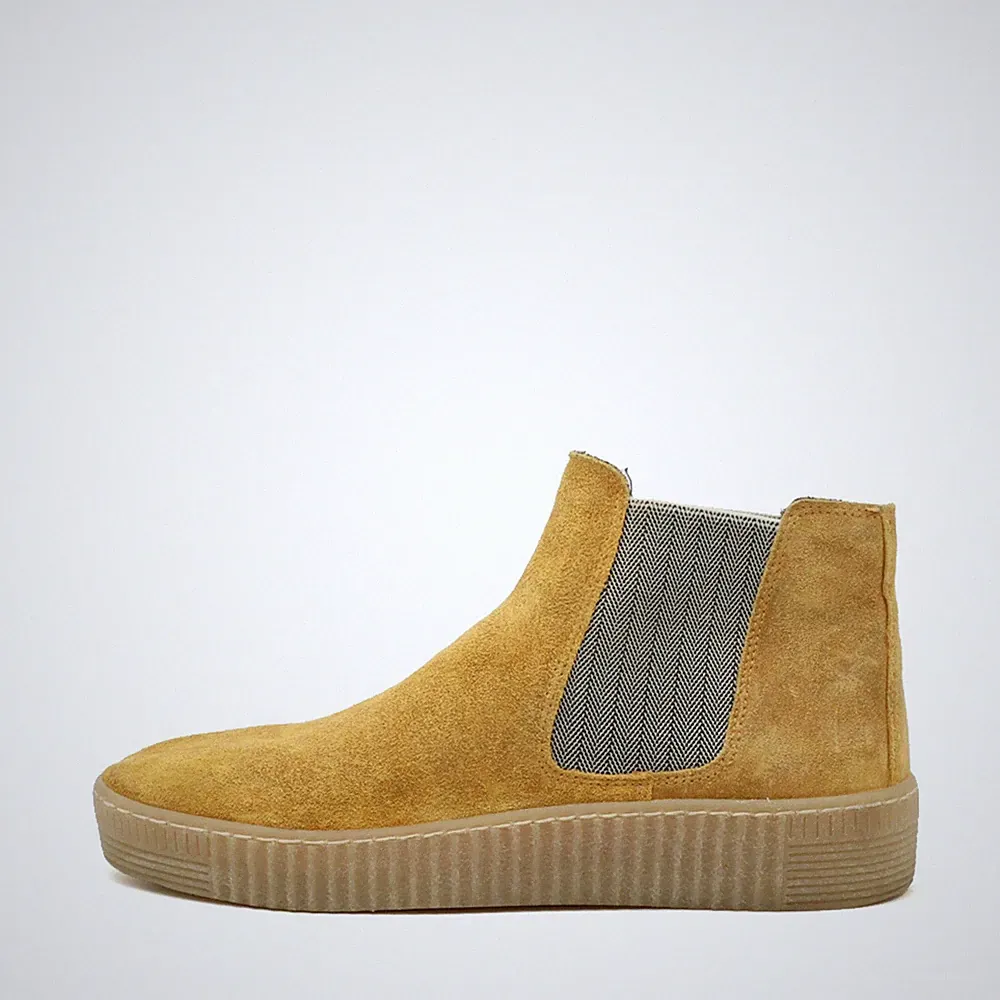 Gabor Damen Chelsea Boot Stiefeletten Gelb Wildleder Komfort Boots EU 37