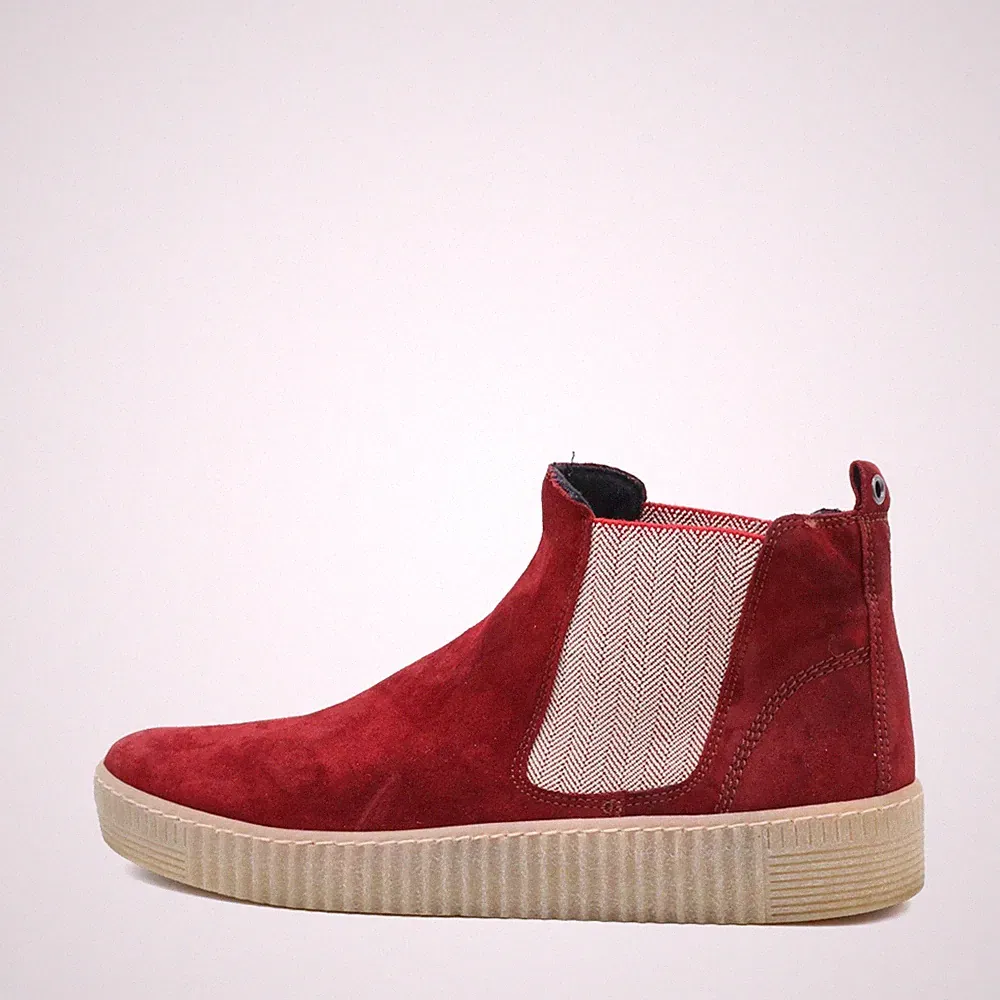 Gabor Damen Chelsea Boots Klassisch Stiefeletten Rot Knöchelhoch Komfort EU 40,5