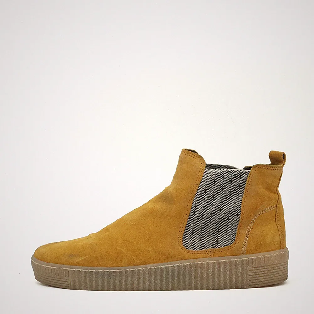 Gabor Damen Chelsea Boots Stiefeletten gelb Wildleder Sohle Komfort EU 40