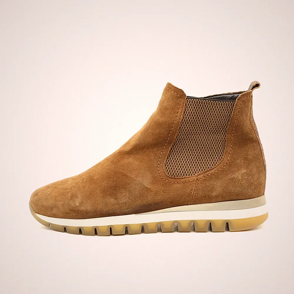 Gabor Damen Chelsea Boots Wildleder Stiefelette Braun Rutschfest Comfort EU 38