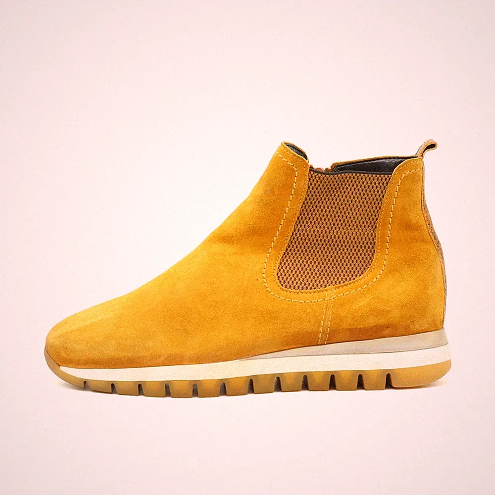 Gabor Damen Chelsea Stiefeletten Gelb Wildleder Knöchelhoch Comfort Boots EU 36