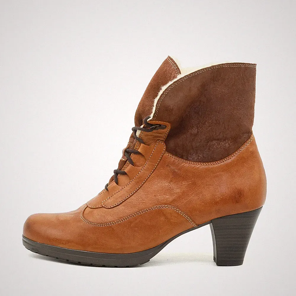 Gabor Damen Classic Stiefel Braun Leder Warmfutter Stiefeletten EU 42