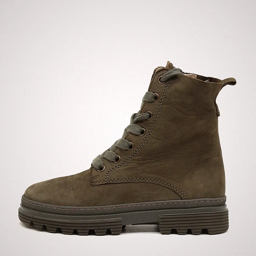 Gabor Damen Comfort Boot Boots oliv Nubukleder Mittel Profilsohle Stiefel EU 37