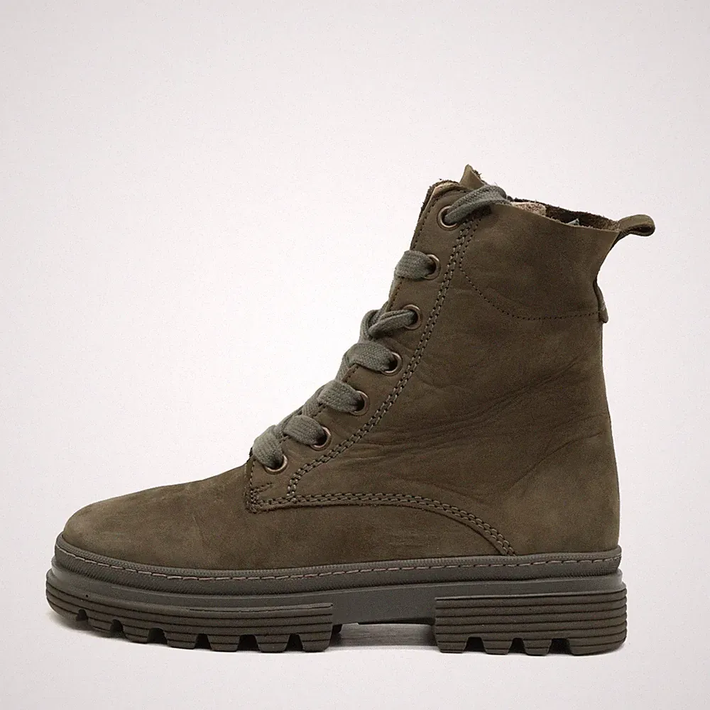 Gabor Damen Comfort Boot Boots oliv Nubukleder Mittel Profilsohle Stiefel EU 37