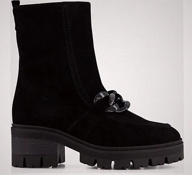GABOR Damen Schuhe Stiefel Boots gefüttert Velours Echtleder schwarz Gr 40 NEU