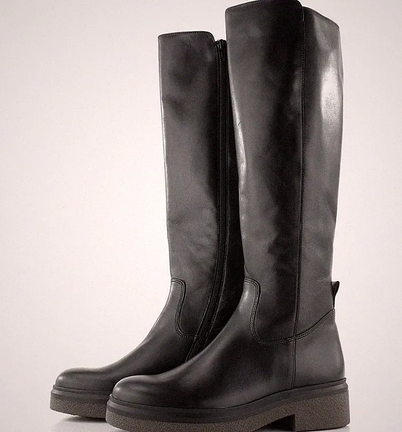 GABOR Damen Schuhe Winterstiefel Boots gefüttert Echtleder schwarz Gr 37 NEU