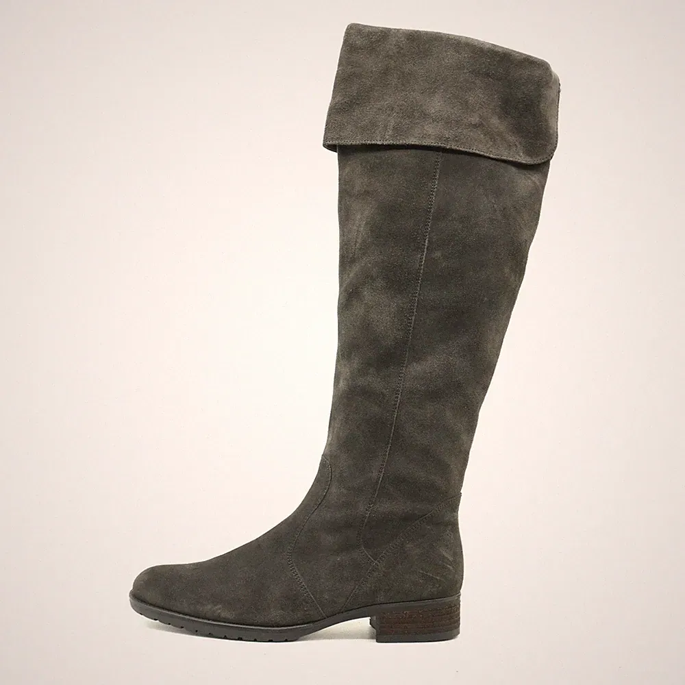 Gabor Damen Stiefel Grau Wildleder Overknee Overknee-Stiefel EU 38