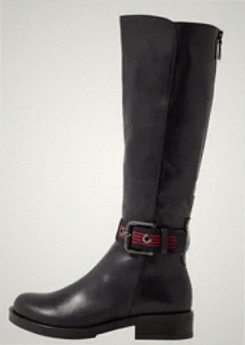 Gabor Damen Stiefel Leder schwarz/river Gr 38, Schaftweite XS, Varioschaft