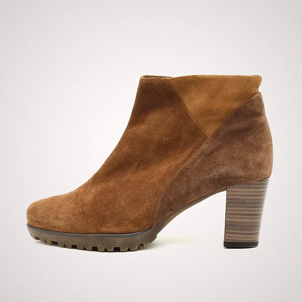 Gabor Damen Stiefelette Booties Braun Wildleder Comfort Stiefeletten EU 38