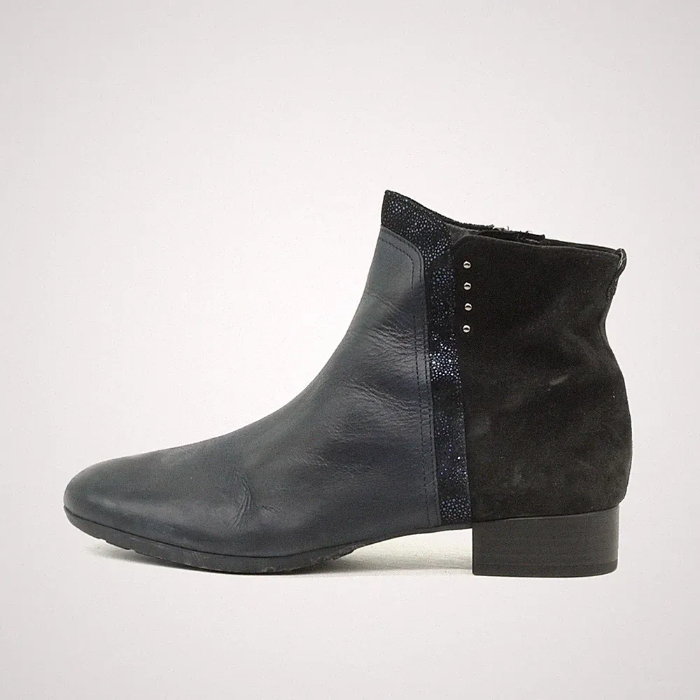 Gabor Damen Stiefelette Stiefel Schwarz Blau Leder Komfort Stiefeletten EU 41