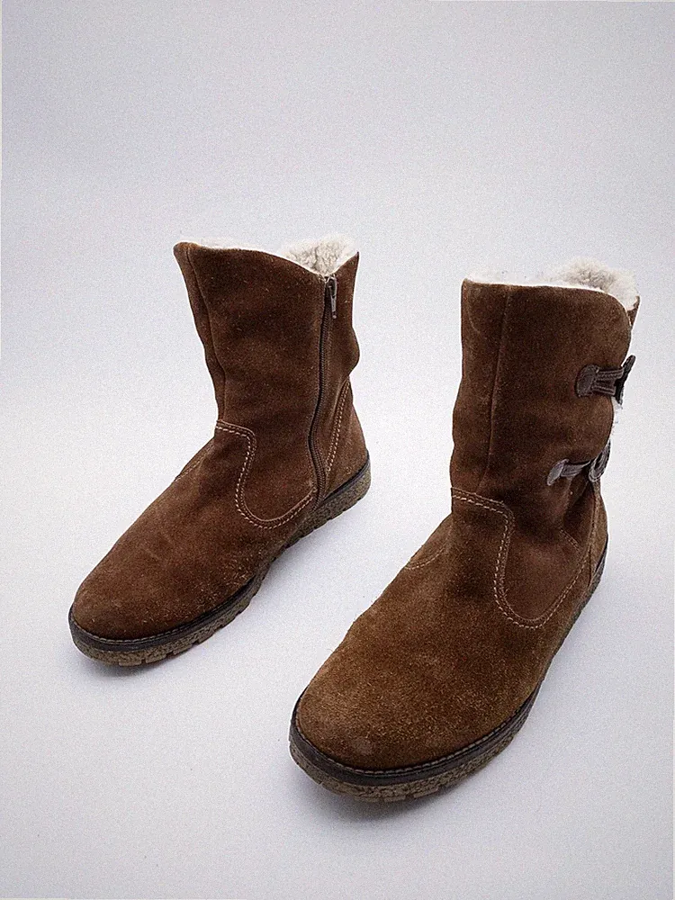 Gabor Damen Winterstiefel Boots Stiefel Leder Braun Gr. 40,5 EU Art. 38537-50