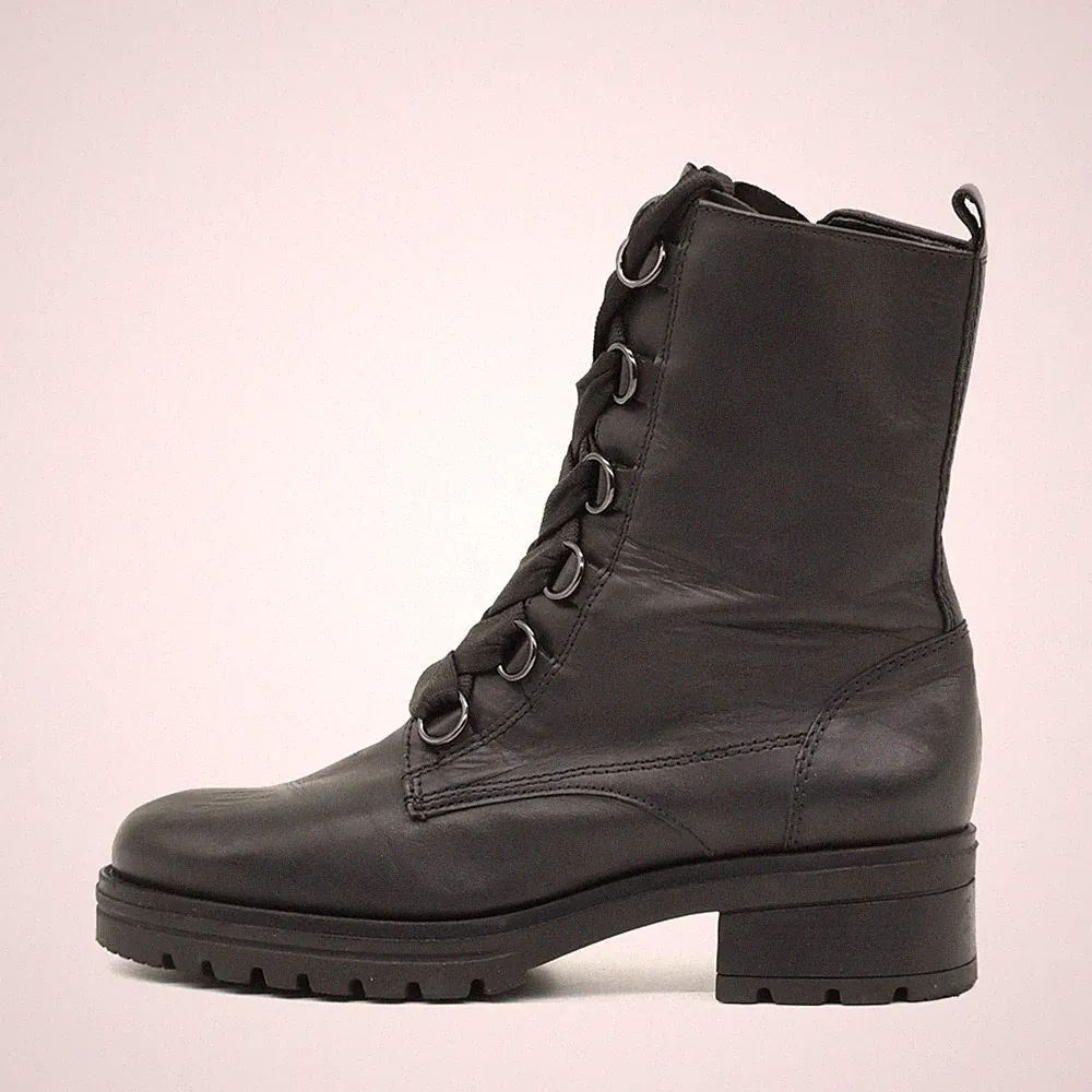 Gabor Damen Winterstiefel Stiefel Schwarz Leder Komfort Schnürstiefel EU 39