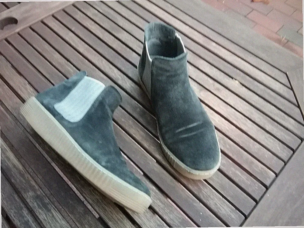 Gabor gefütterte Rauhleder Stiefeletten Chelsea Booties schwarz engl.6 40