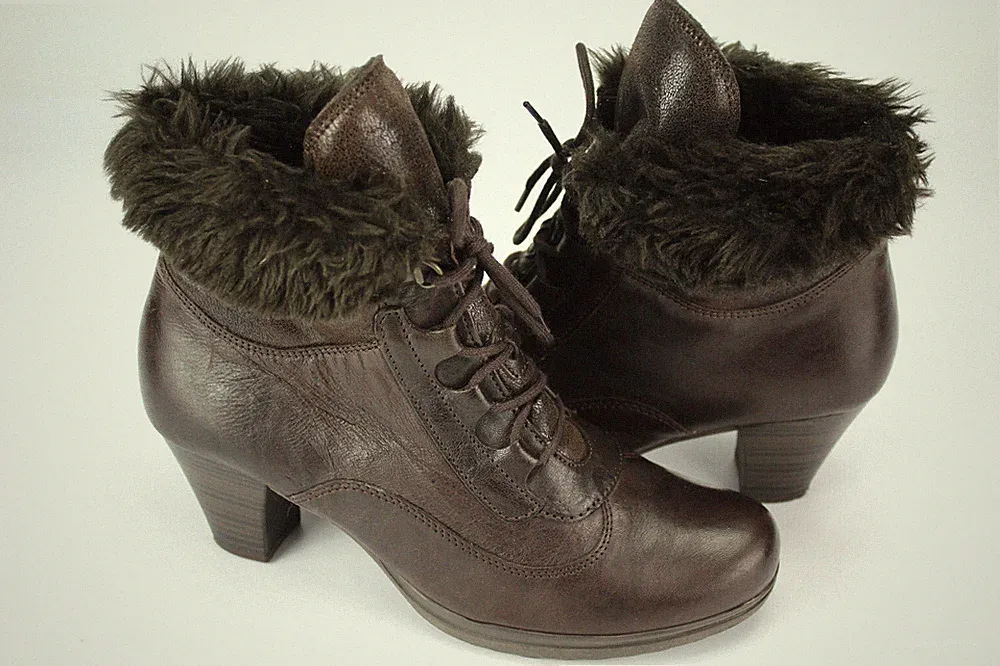 Gabor Gr.37 Uk.4 Damen Stiefel Stiefeletten Boots Winter Leder Braun TOP E448