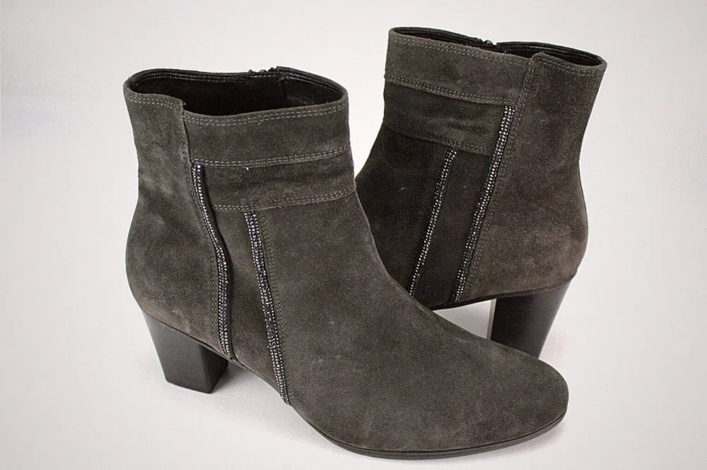 Gabor Gr.40,5 Uk.7 Damen Stiefel Stiefelette Boots Winter Wildleder WIE NEU E449