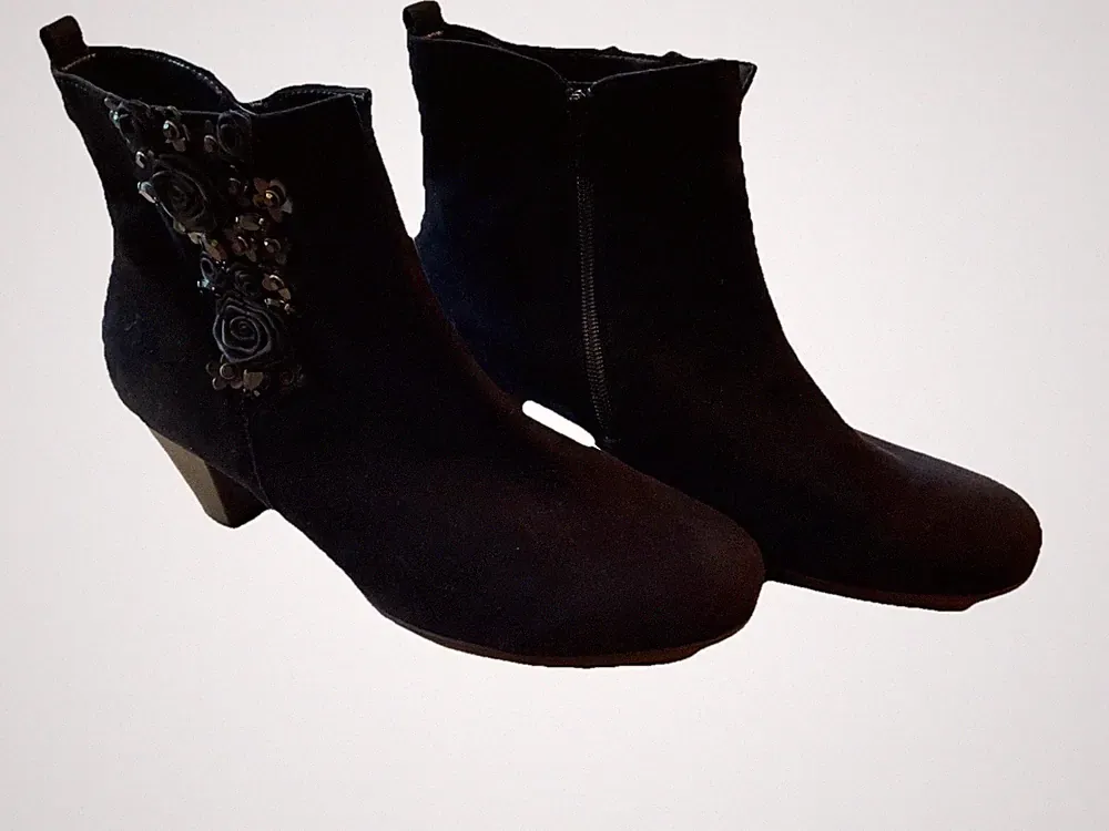 Gabor Hovercraft Stiefeletten Wildleder Schwarz Gr. 42 | Damen | Elegant