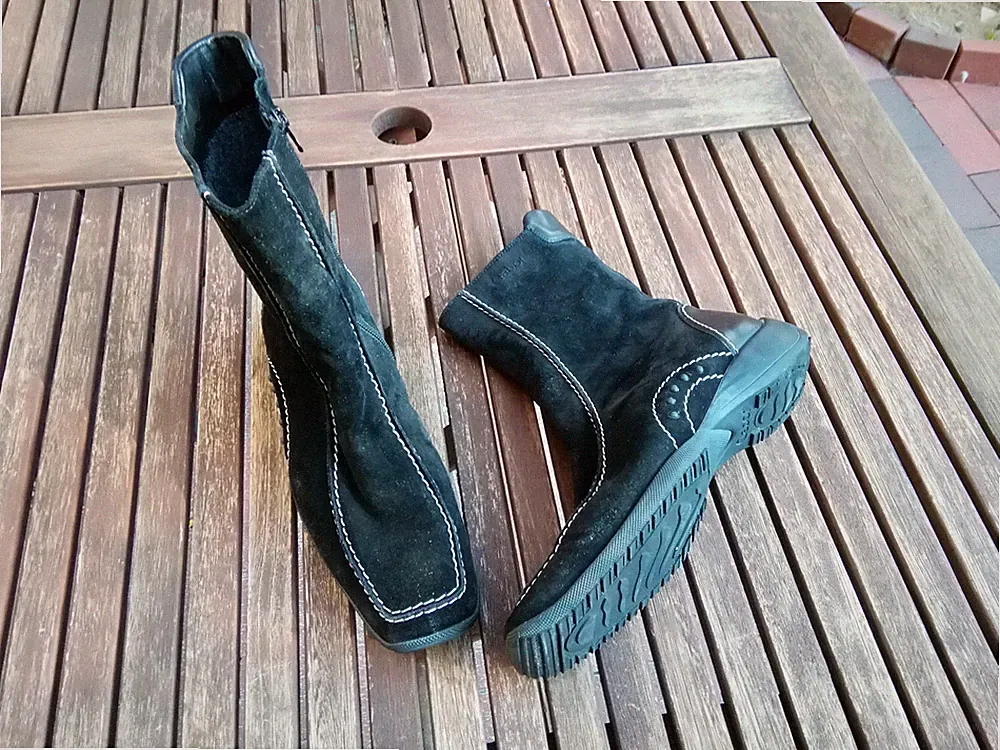 Gabor Rauhleder Stiefeletten Chelsea Boots Booties sportlich schwarz 40 engl. 6