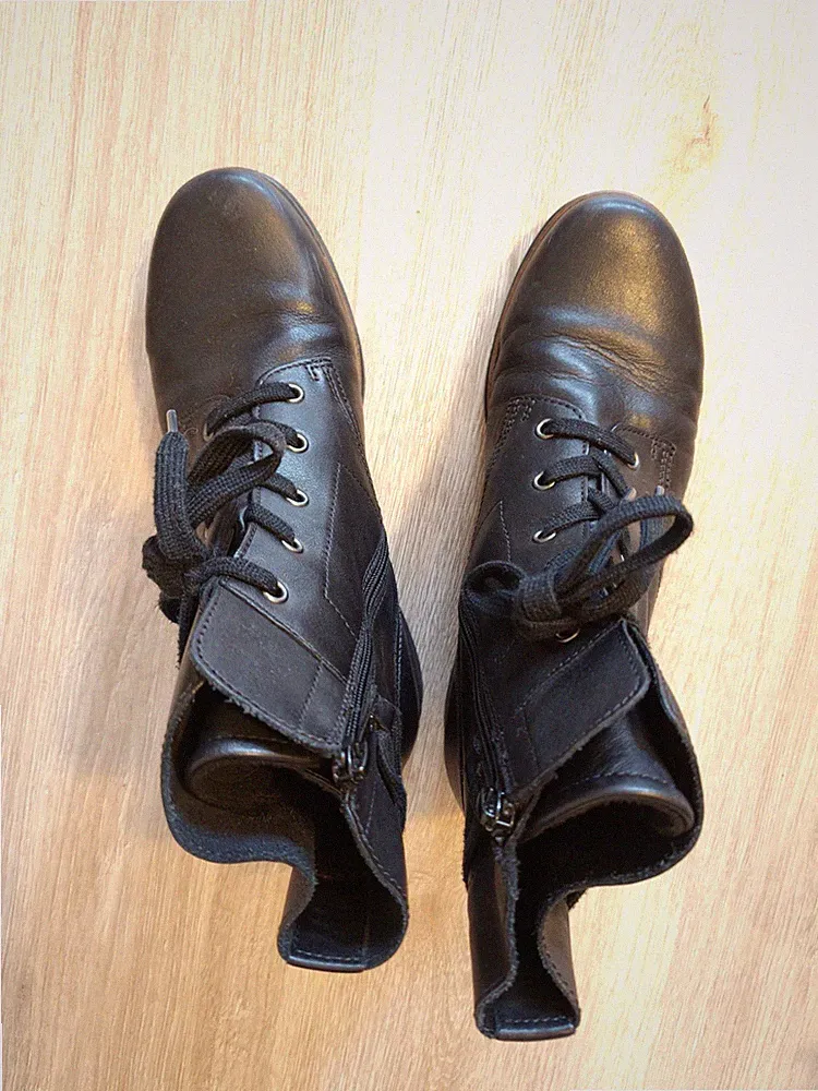 Gabor Stiefeletten 7, Leder Boots, 40;5 41,Stiefel Damen, schwarz gepflegt !